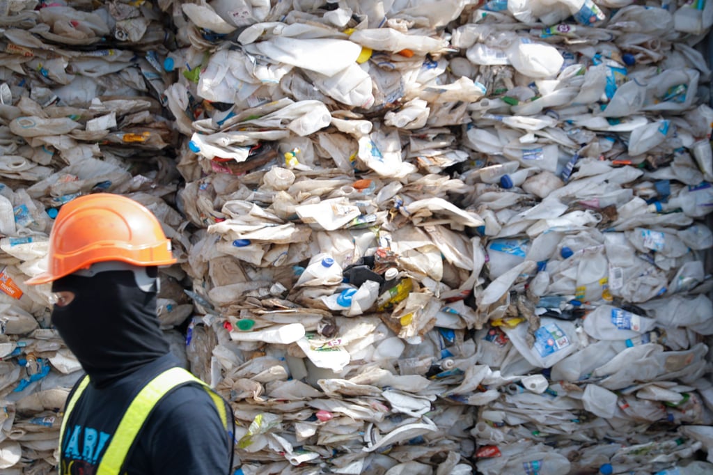 A container filled with plastic waste from Australia in Port Klang, Malaysia, in 2019. Photo: AP