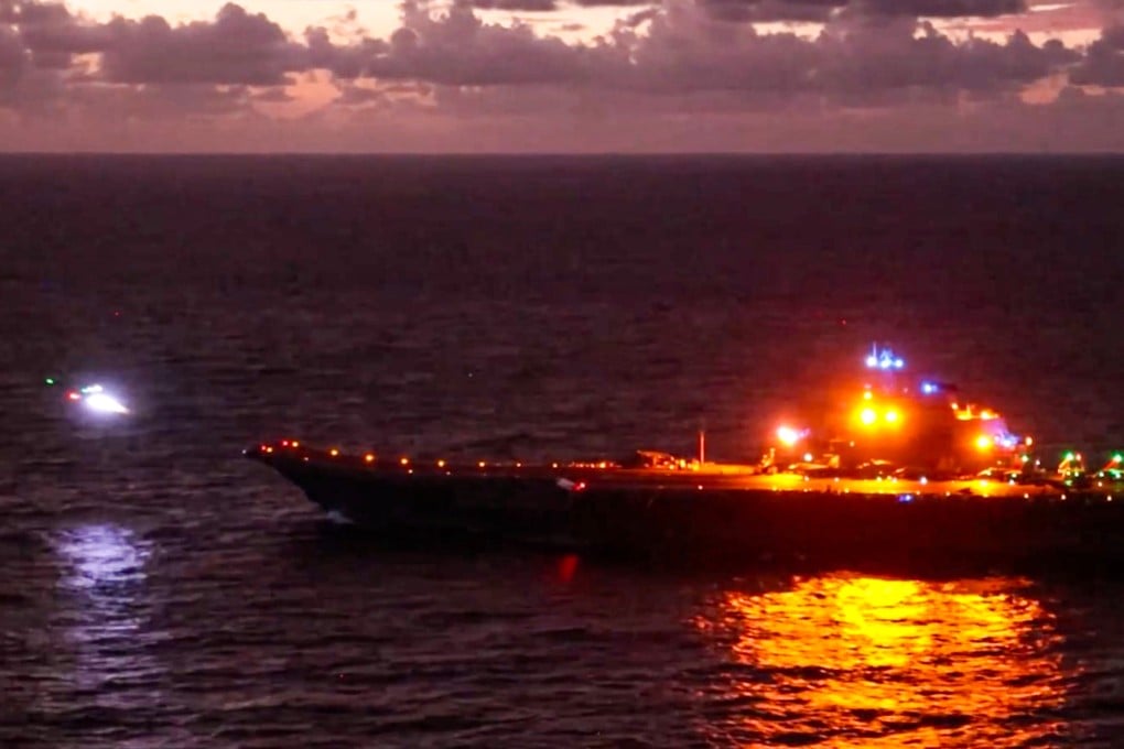 The Liaoning aircraft carrier was part of PLA drills around Taiwan on Monday. Photo: PLA Navy