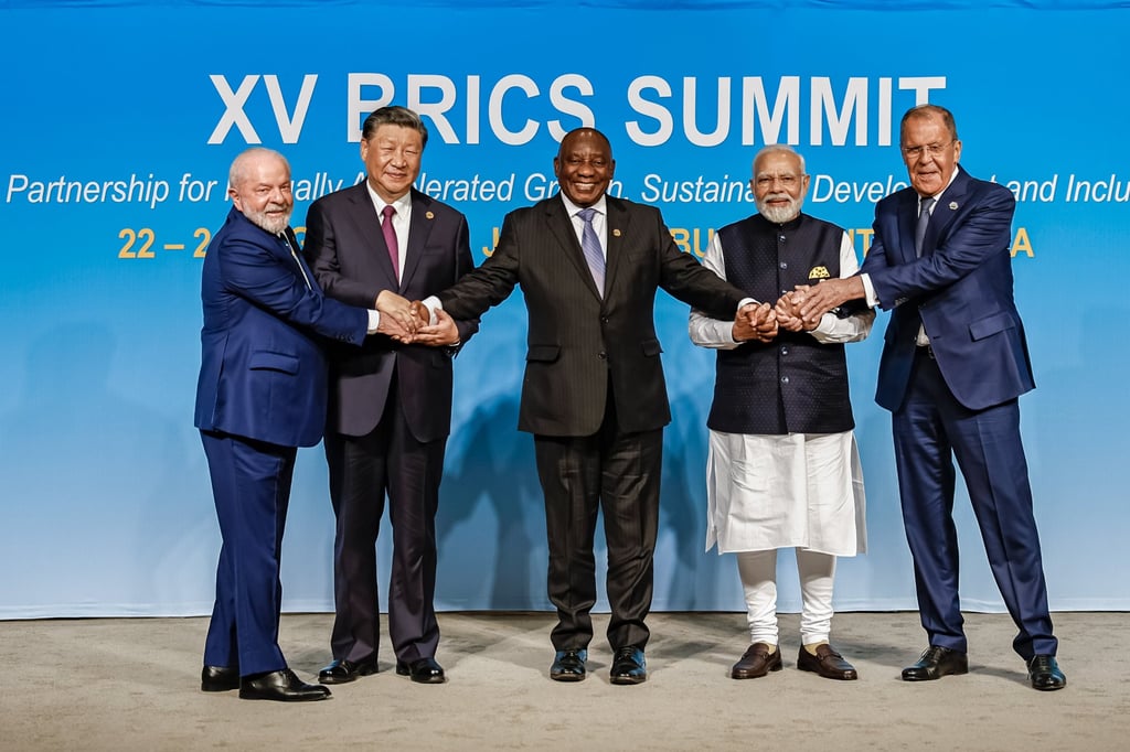 Brics leaders at a summit in Johannesburg last year. Photo: dpa