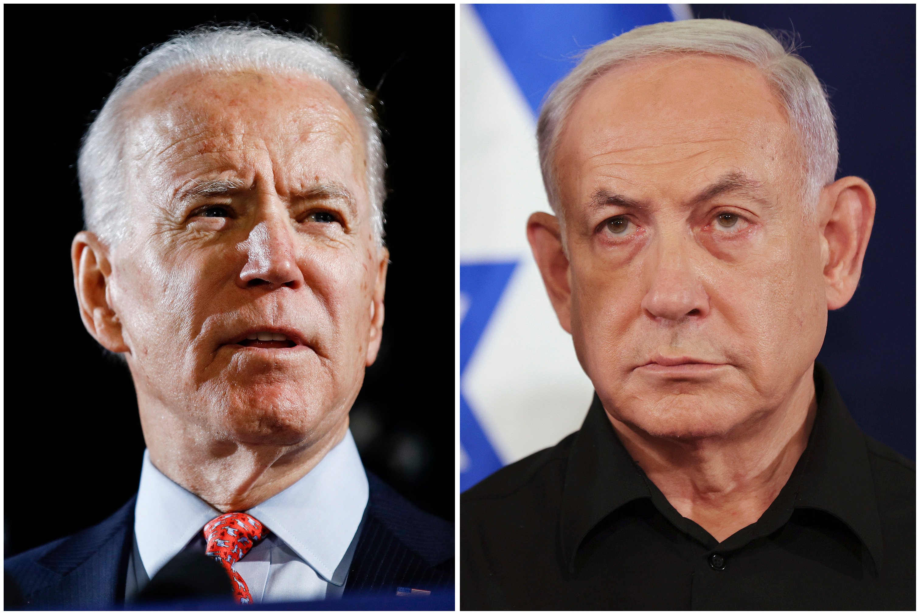 US President Joe Biden and Israeli Prime Minister Benjamin Netanyahu spoke on Wednesday. Photo: Reuters